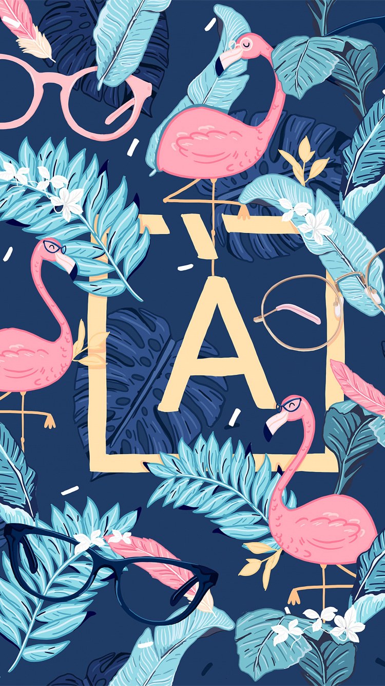 Обои птица, дизайн, графика, иллюстратор, арт в разрешении 750x1334