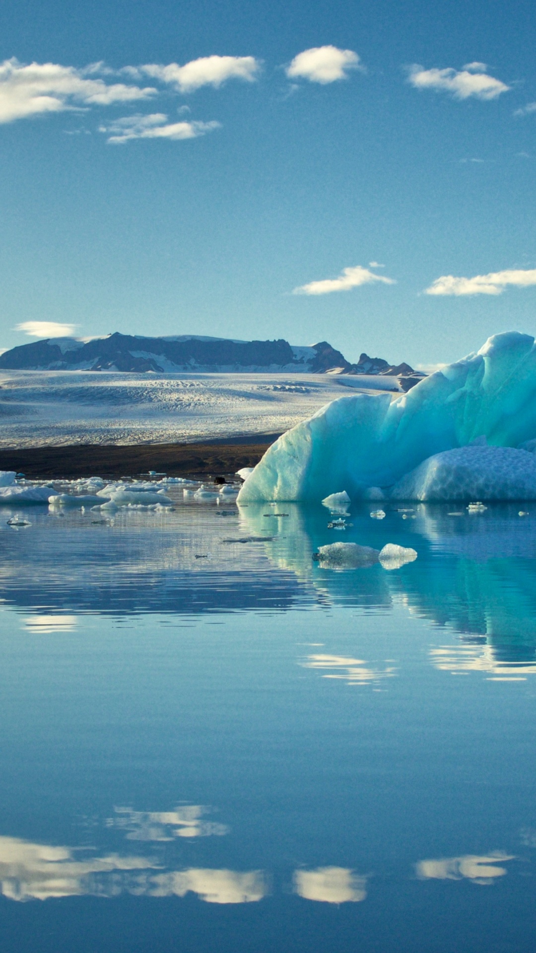Обои природа, путешествие, ледниковое озеро, ледник, достопримечательность в разрешении 1080x1920