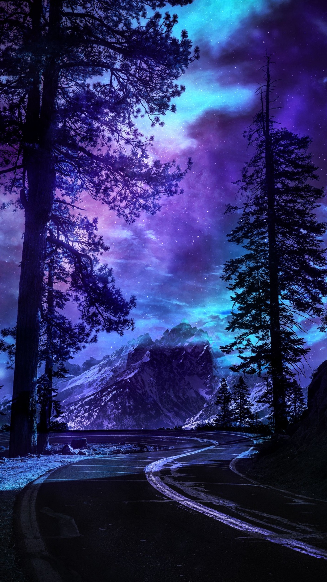 Обои облако, атмосфера, растение, пурпур, природа в разрешении 1080x1920