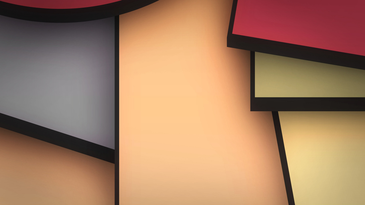 Обои фигура, абстракция, абстрактное искусство, угол, этаж в разрешении 1280x720