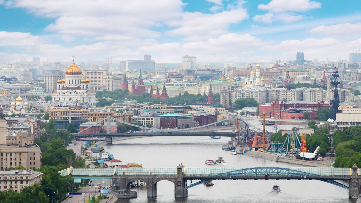 Обои город, Санкт Петербург, Москва-река, городской район, городской пейзаж в разрешении 1366x768