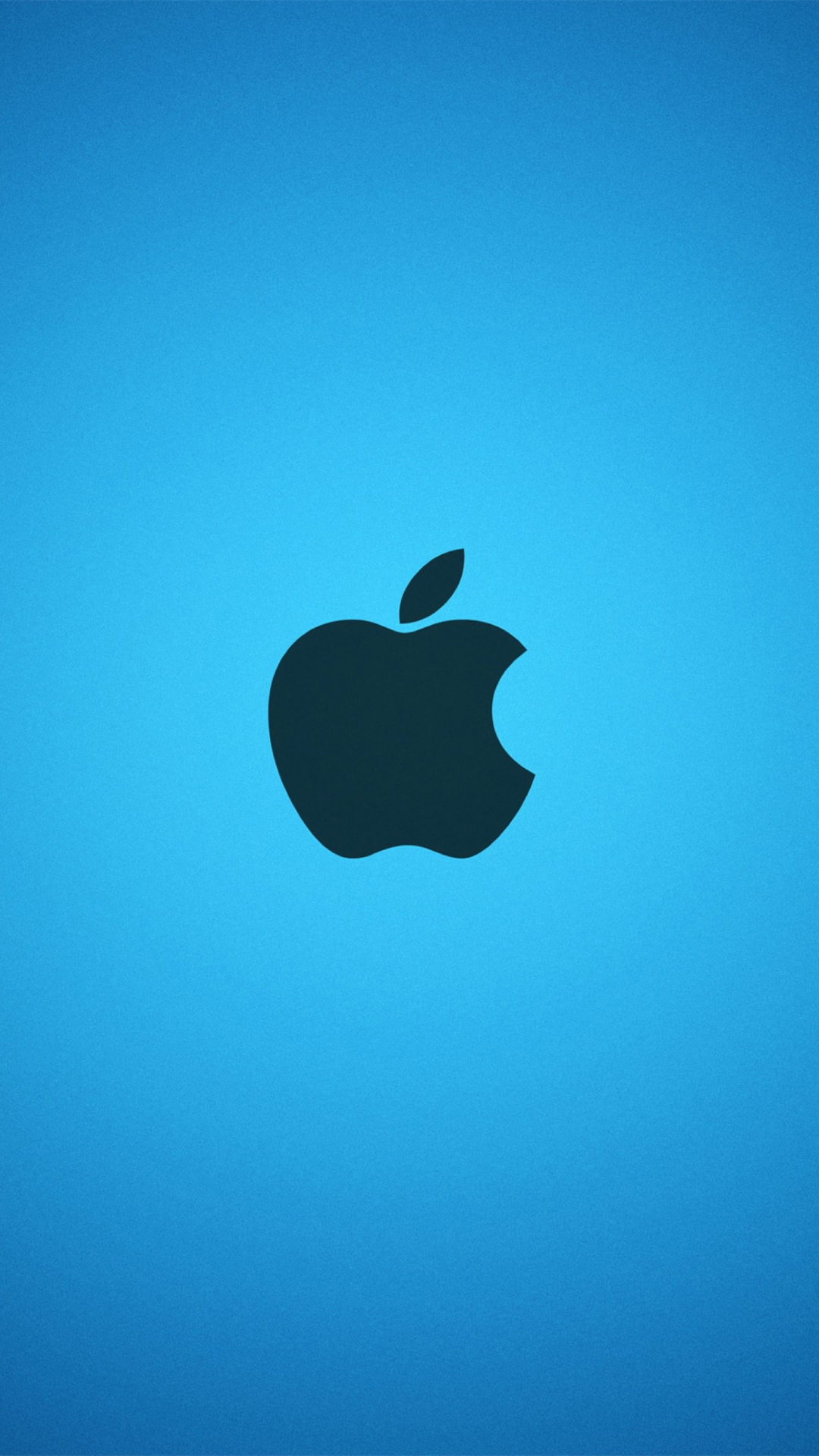 Обои apple, синий, лого, лазурный, Аква в разрешении 1080x1920