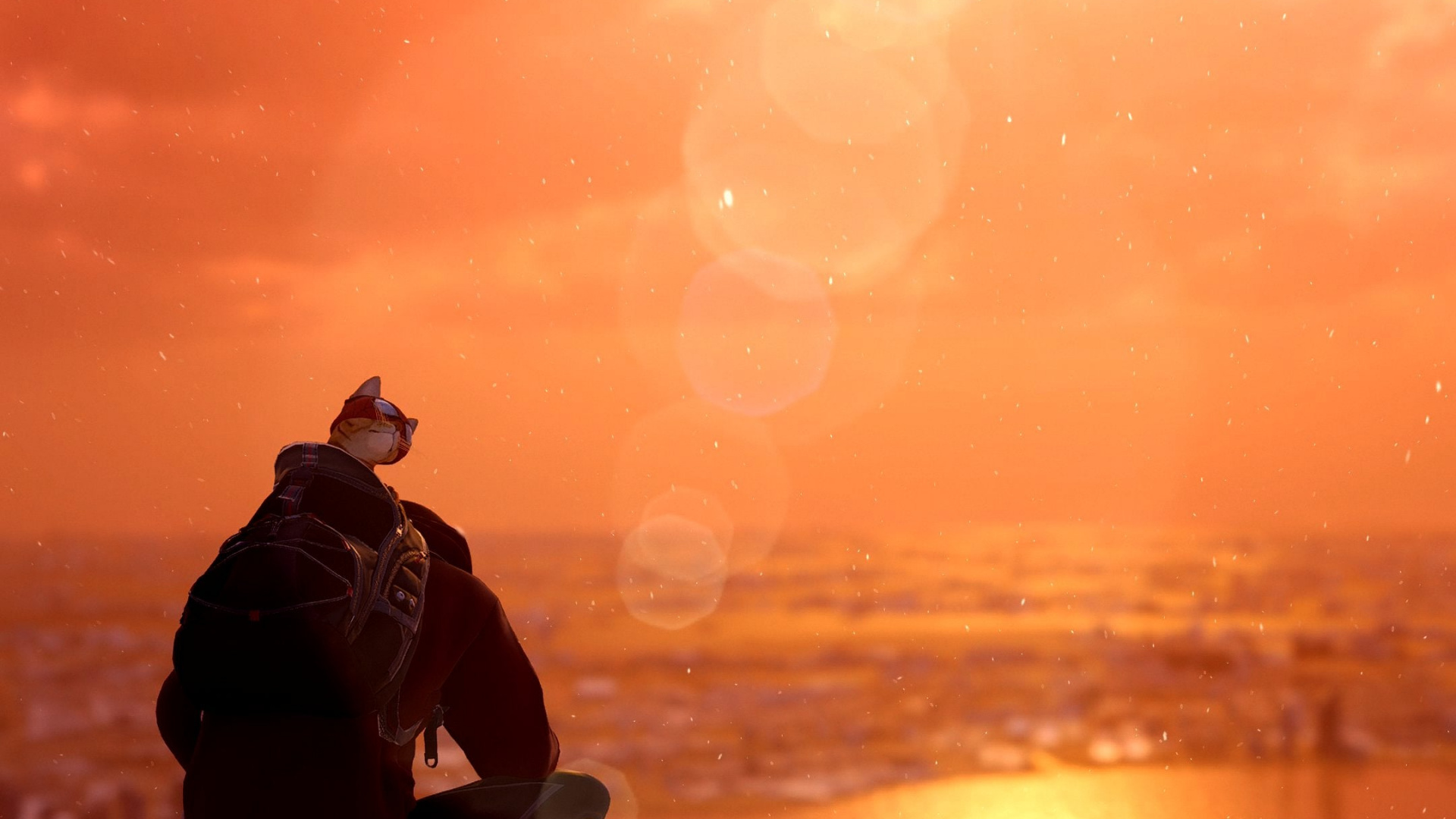 Обои вода, облако, атмосфера, послесвечение, солнечный свет в разрешении 1920x1080