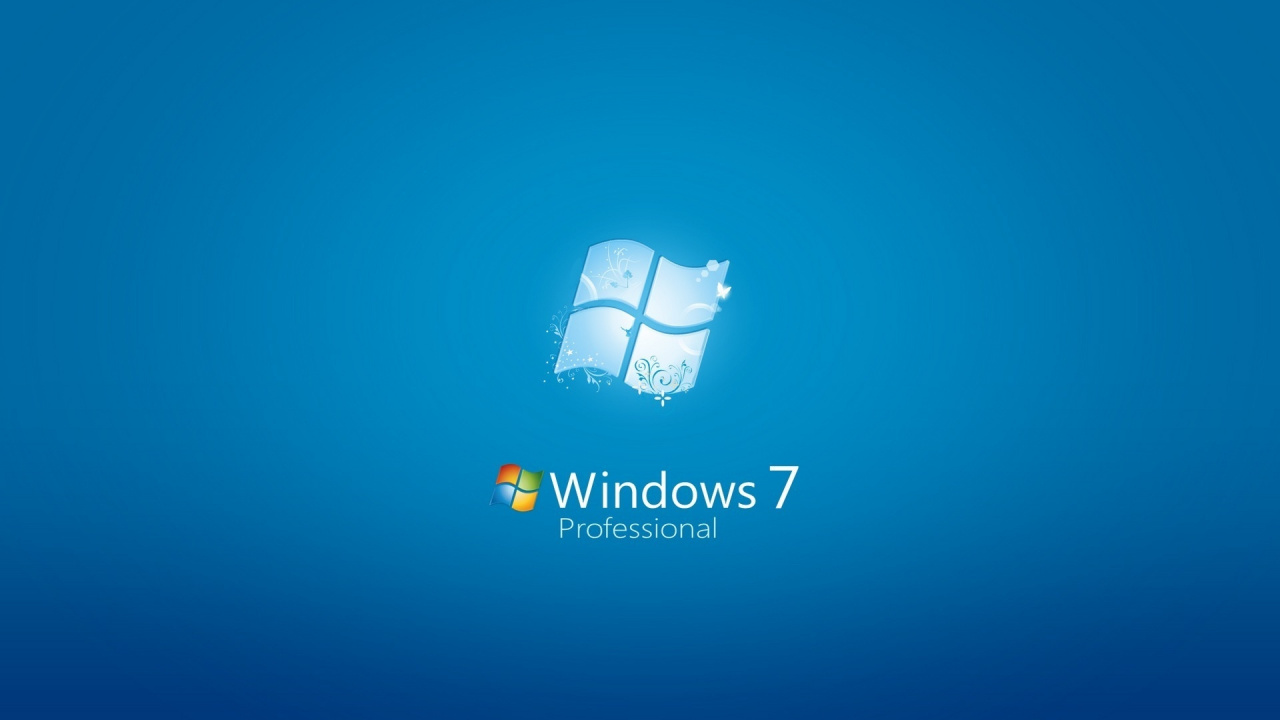 Обои windows 7, microsoft windows, синий, лазурный, текст в разрешении 1280x720