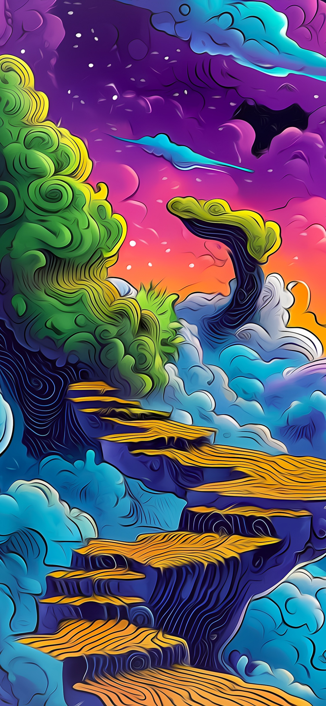 Обои визуальное искусство, арт, рисование, графический дизайн, живопись в разрешении 1125x2436