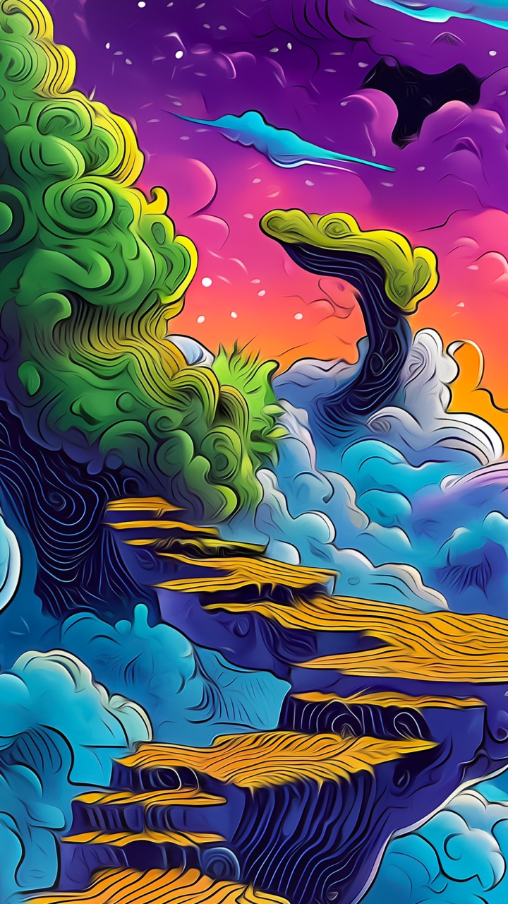 Обои визуальное искусство, арт, рисование, графический дизайн, живопись в разрешении 720x1280