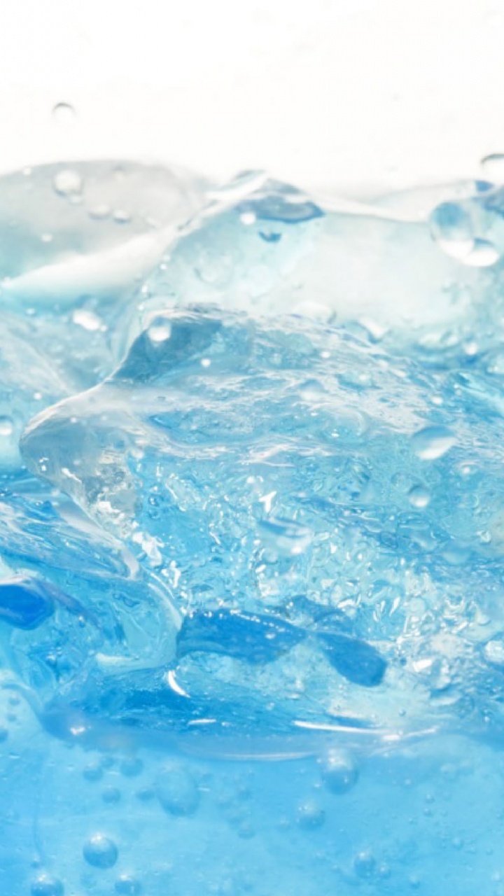 Обои вода, Аква, синий, лед, таяние в разрешении 720x1280