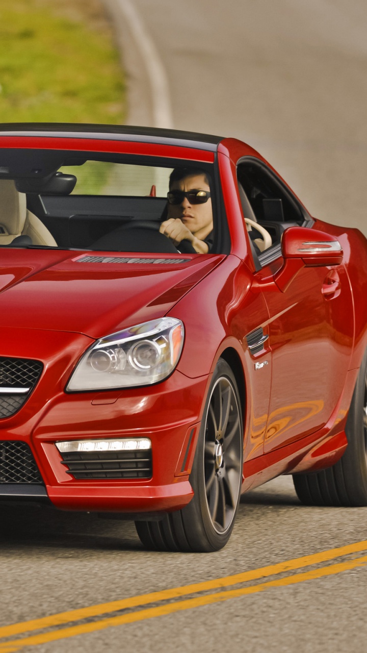 Обои авто, спорткар, Мерседес-Бенц Е-Класс, Кабриолет, Мерседес-Бенц слк 55 АМГ 2017 в разрешении 720x1280