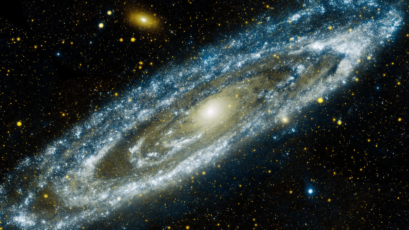 Обои Галактика, космическое пространство, астрономический объект, спиральная Галактика, космос в разрешении 1366x768