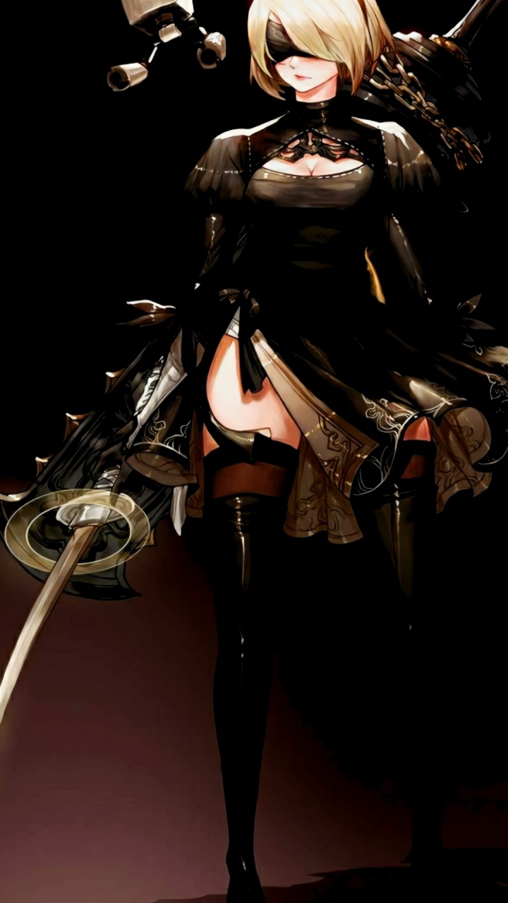 Обои 2б Ниэр автоматов, ниэр автоматов, ниэр, Drakengard, андроид в разрешении 720x1280