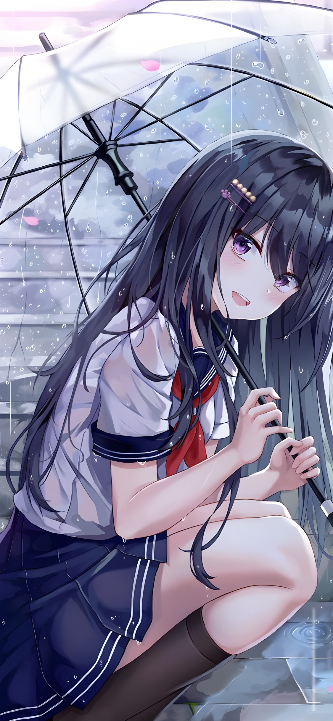 Обои милый стиль девушки из манги, мультик, рукав, анимация, мультфильм в разрешении 1125x2436