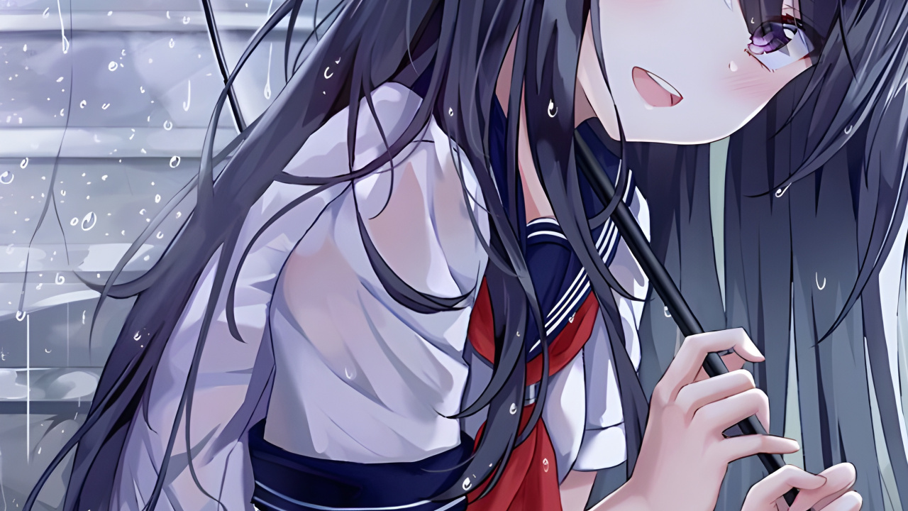 Обои милый стиль девушки из манги, мультик, рукав, анимация, мультфильм в разрешении 1280x720