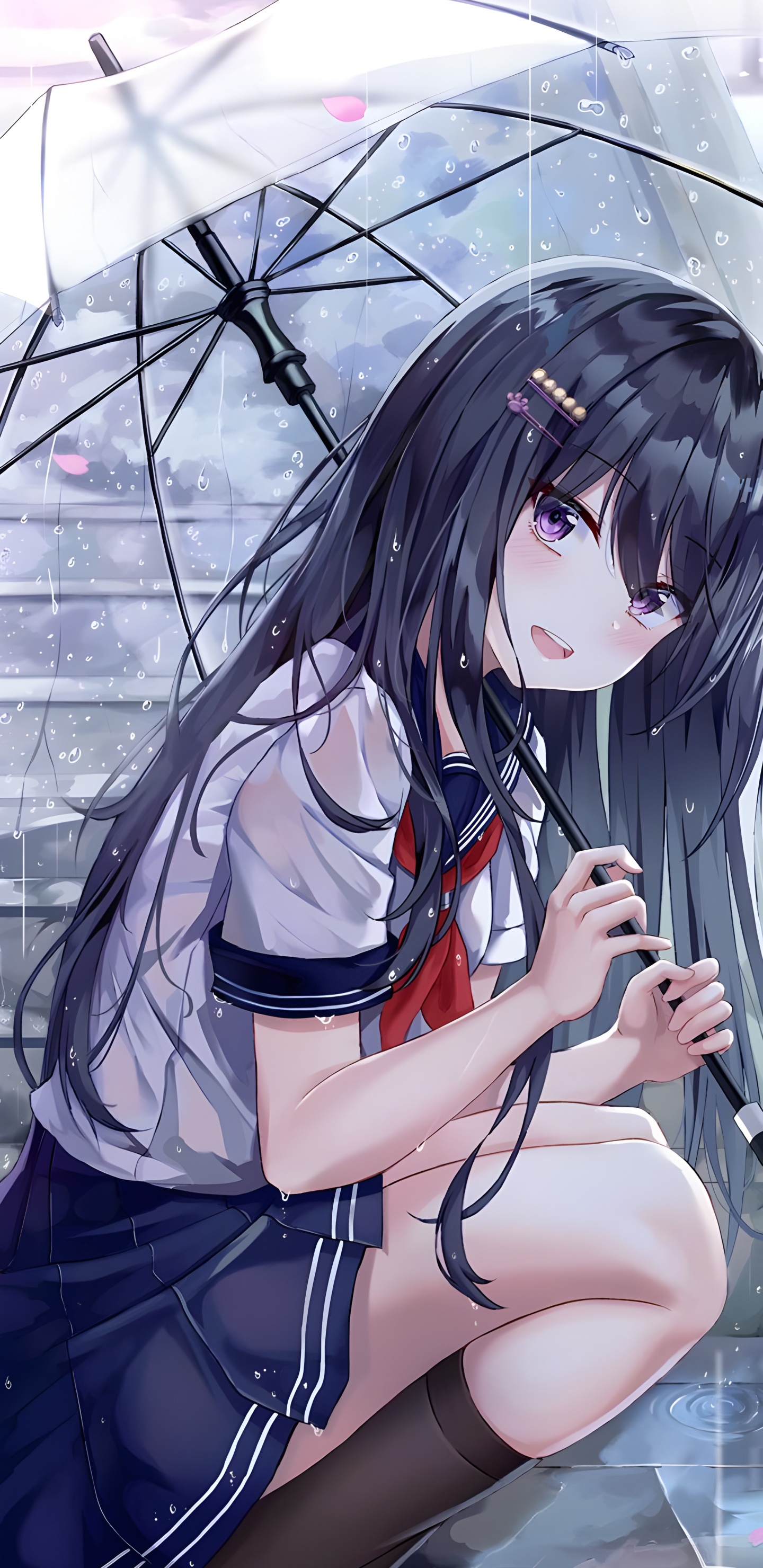 Обои милый стиль девушки из манги, мультик, рукав, анимация, мультфильм в разрешении 1440x2960