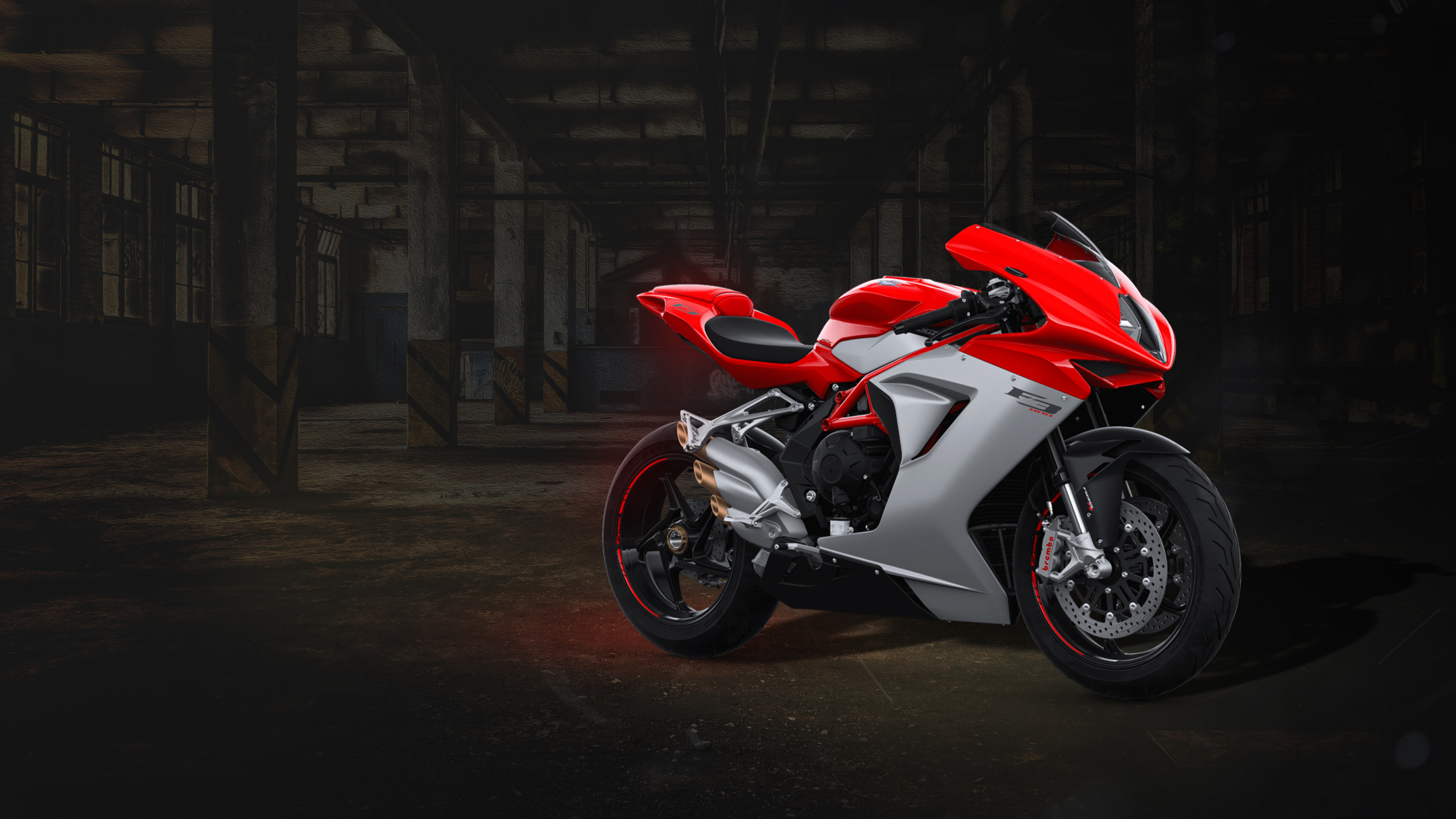 Обои МВ Агуста Ф3 800, mv agusta brutale 800, mv agusta, мотоцикл, красный цвет в разрешении 2560x1440