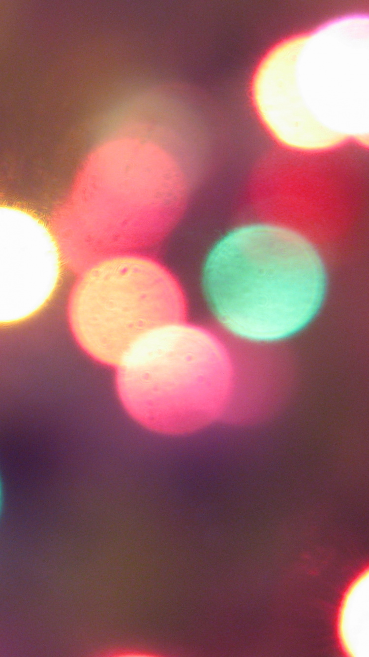 Обои свет, Рождественский день, Рождественские огни, боке, освещение в разрешении 750x1334