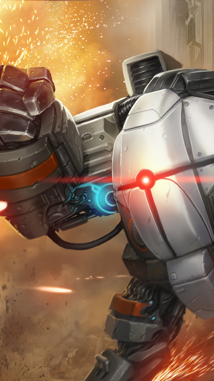 Обои меха, Войны Роботов, компьютерная игра, стратегии видео игры, робот в разрешении 720x1280