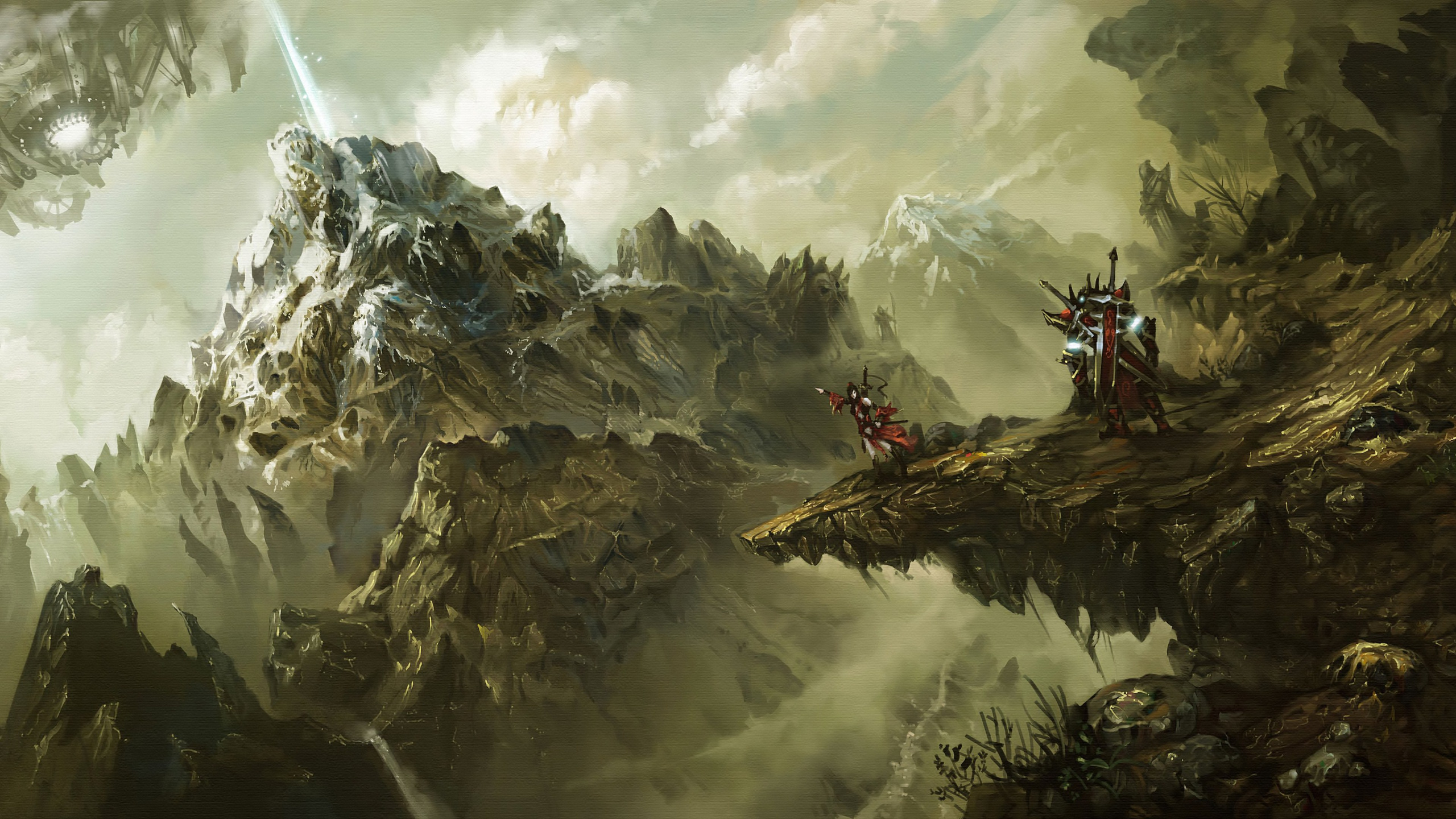 Обои Научная фантастика, гора, ролевая игра, видеоигра, местность в разрешении 2560x1440