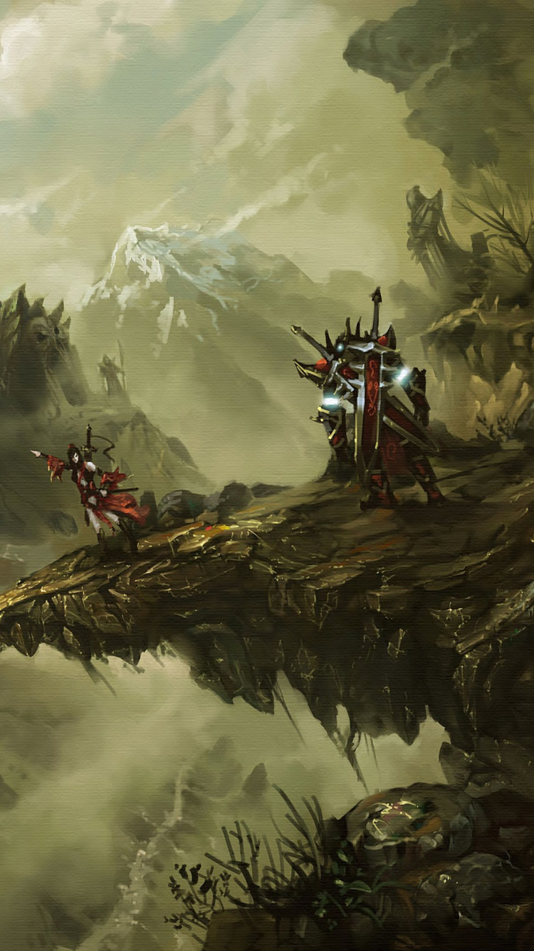 Обои Научная фантастика, гора, ролевая игра, видеоигра, местность в разрешении 750x1334