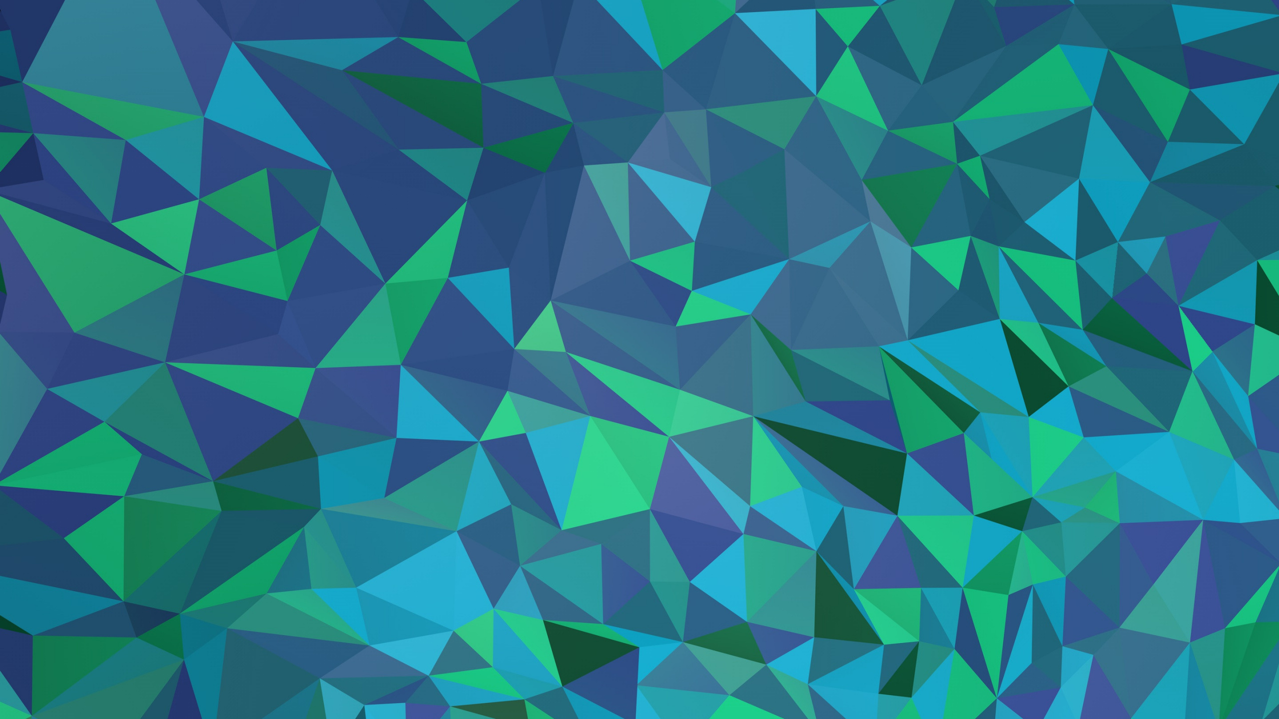 Обои полигон, Низкий поли, зеленый, узор, дизайн в разрешении 2560x1440