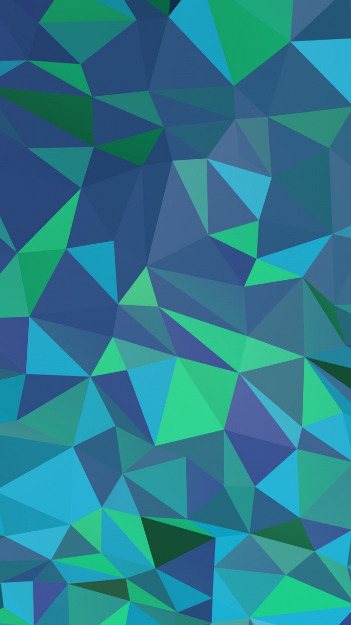 Обои полигон, Низкий поли, зеленый, узор, дизайн в разрешении 720x1280