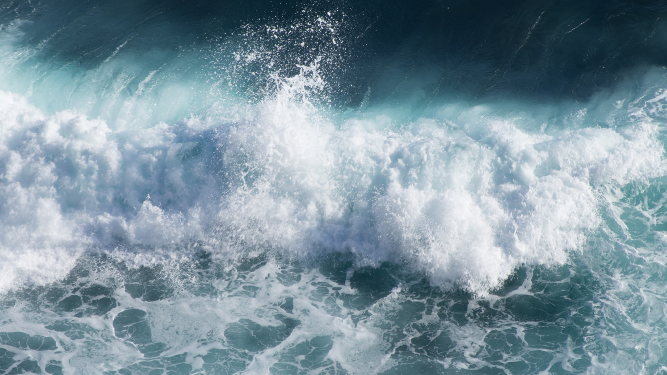 Обои океан, пляж, небо, море, берег в разрешении 1366x768