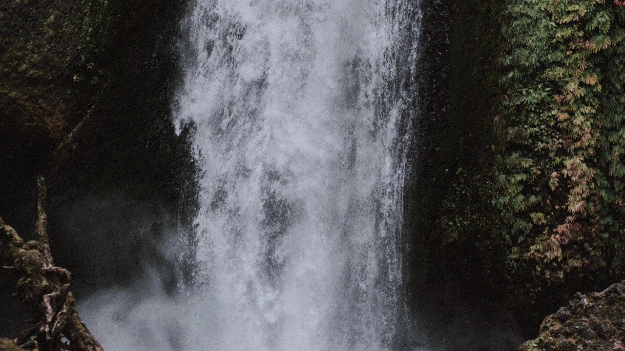 Обои водопад, водоем, вода, гидроресурсы, природа в разрешении 1280x720
