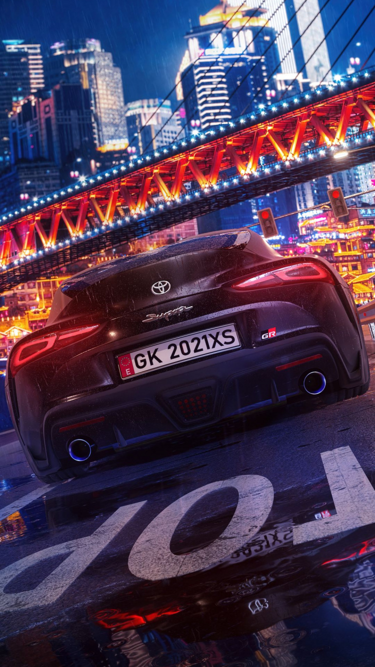 Обои спорткар, легковые автомобили, toyota, 2020 Тойота Супра, купе в разрешении 750x1334