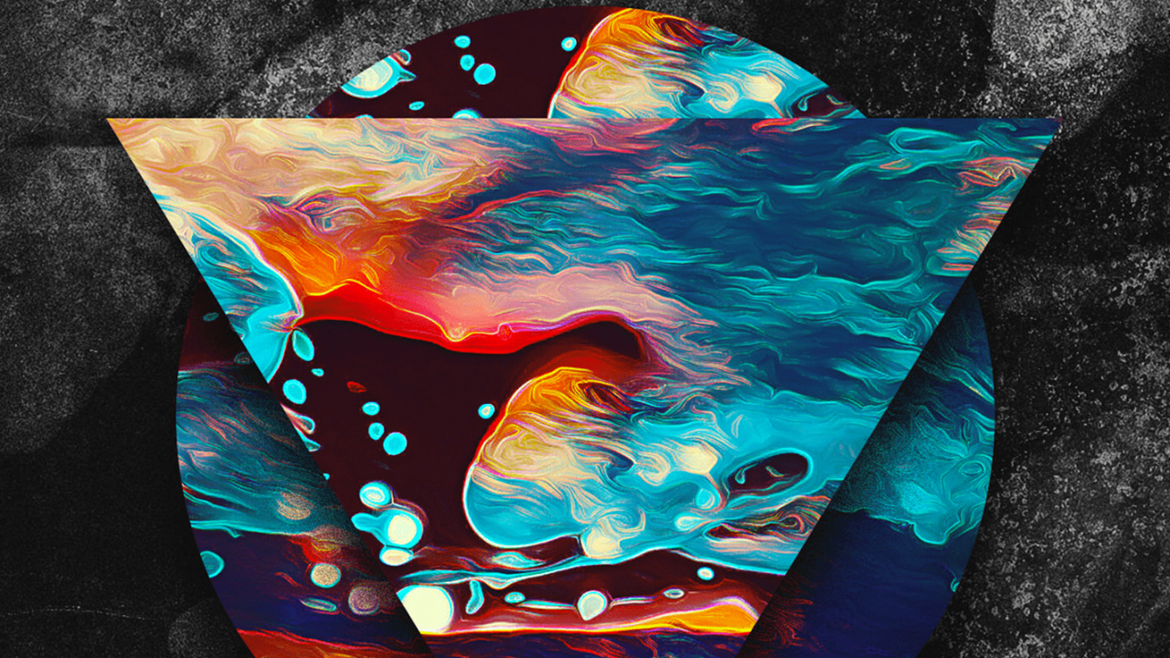 Обои смартфон, планшет, треугольник, звезда, графический дизайн в разрешении 1280x720