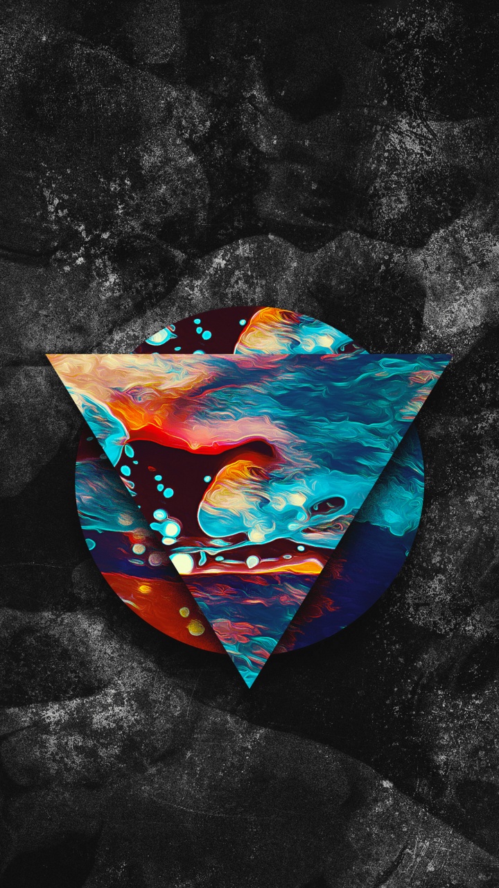 Обои смартфон, планшет, треугольник, звезда, графический дизайн в разрешении 720x1280