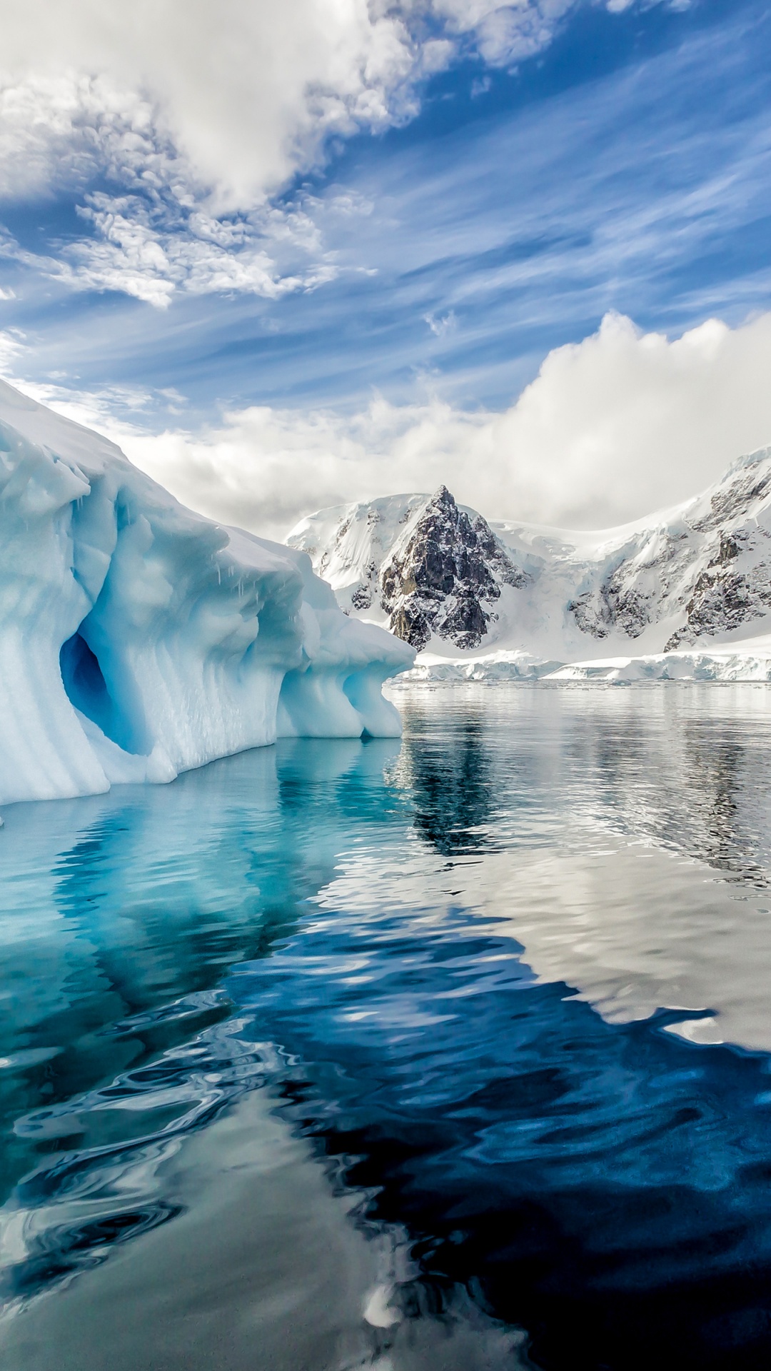 Обои айсберг, земля, полярные льды, природа, лед в разрешении 1080x1920