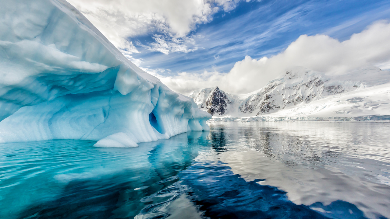 Обои айсберг, земля, полярные льды, природа, лед в разрешении 1280x720