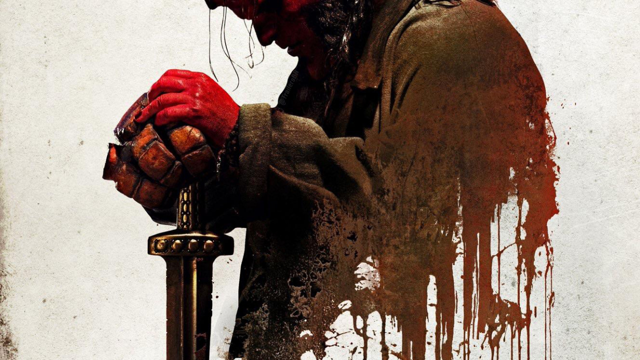 Обои иллюстрация, хеллбой, рисование, DVD, арт в разрешении 1280x720