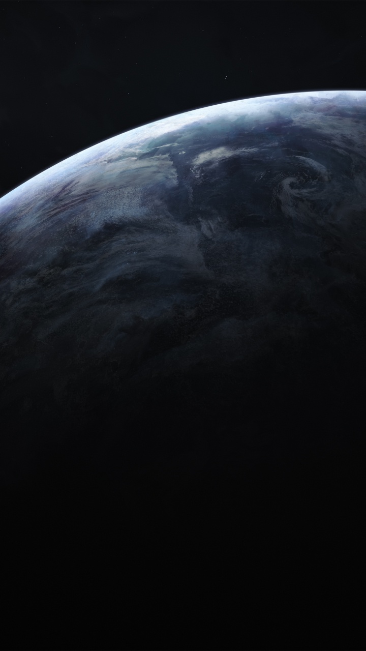 Обои земля, луна, атмосфера, астрономический объект, темнота в разрешении 720x1280