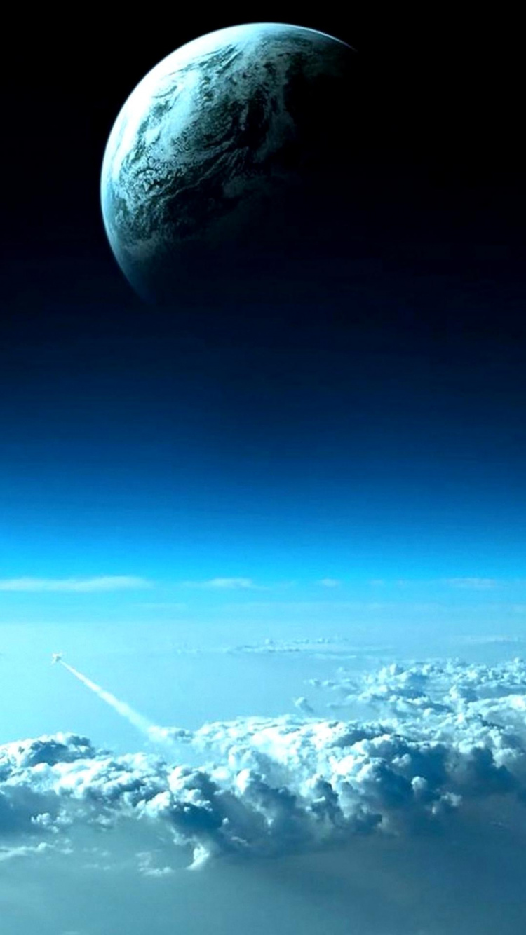 Обои атмосфера, горизонт, спокойный, спокойствие, Аэропорт Спиченково в разрешении 750x1334