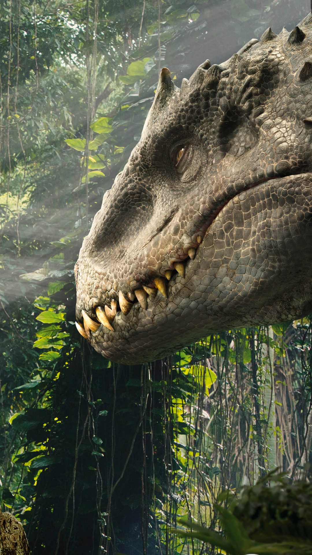 Обои парк юрского периода, авто, дерево, компактный автомобиль, семейный автомобиль в разрешении 1080x1920