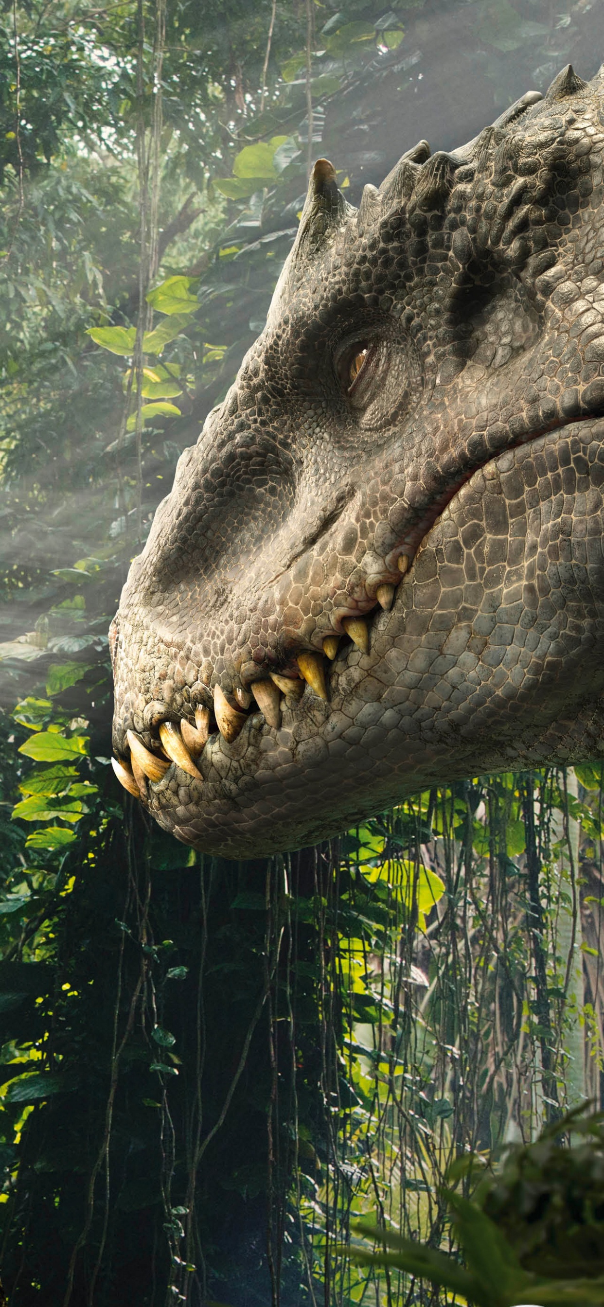 Обои парк юрского периода, авто, дерево, компактный автомобиль, семейный автомобиль в разрешении 1242x2688