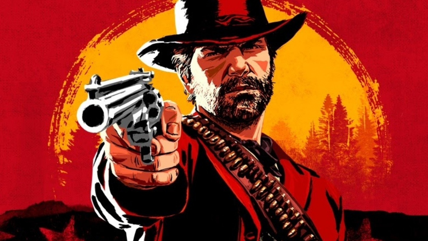 Обои red dead redemption 2, red dead redemption, Рокстар игры, игра-боевик, Сэди Адлер в разрешении 1366x768