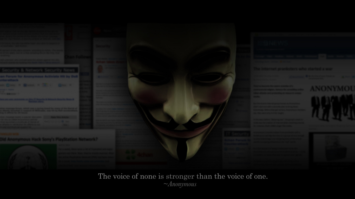 Обои анонимно никогда не прощу, лицо, голова, текст, 3d моделирование в разрешении 1366x768