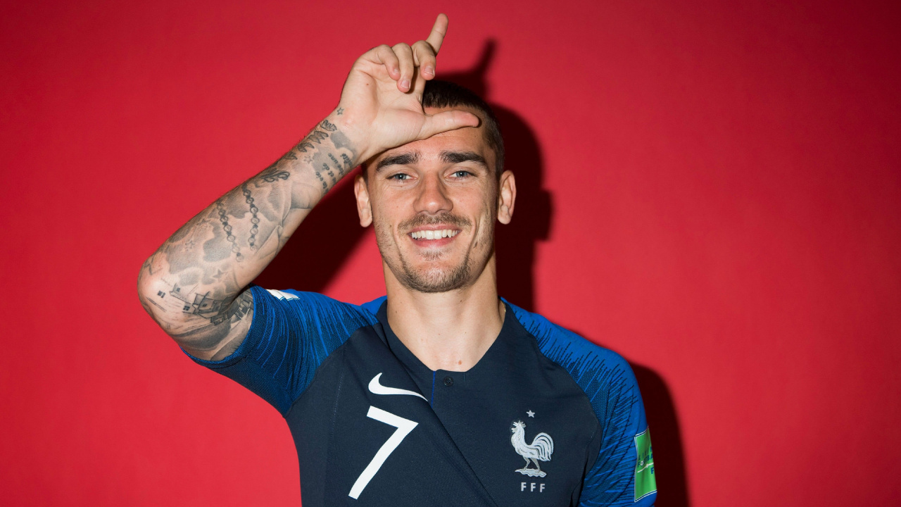 Обои Антуан Гризманн, ЧМ 2018, ФК Барселона, цель, рука в разрешении 1280x720