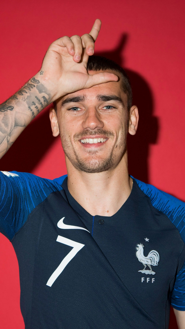 Обои Антуан Гризманн, ЧМ 2018, ФК Барселона, цель, рука в разрешении 750x1334