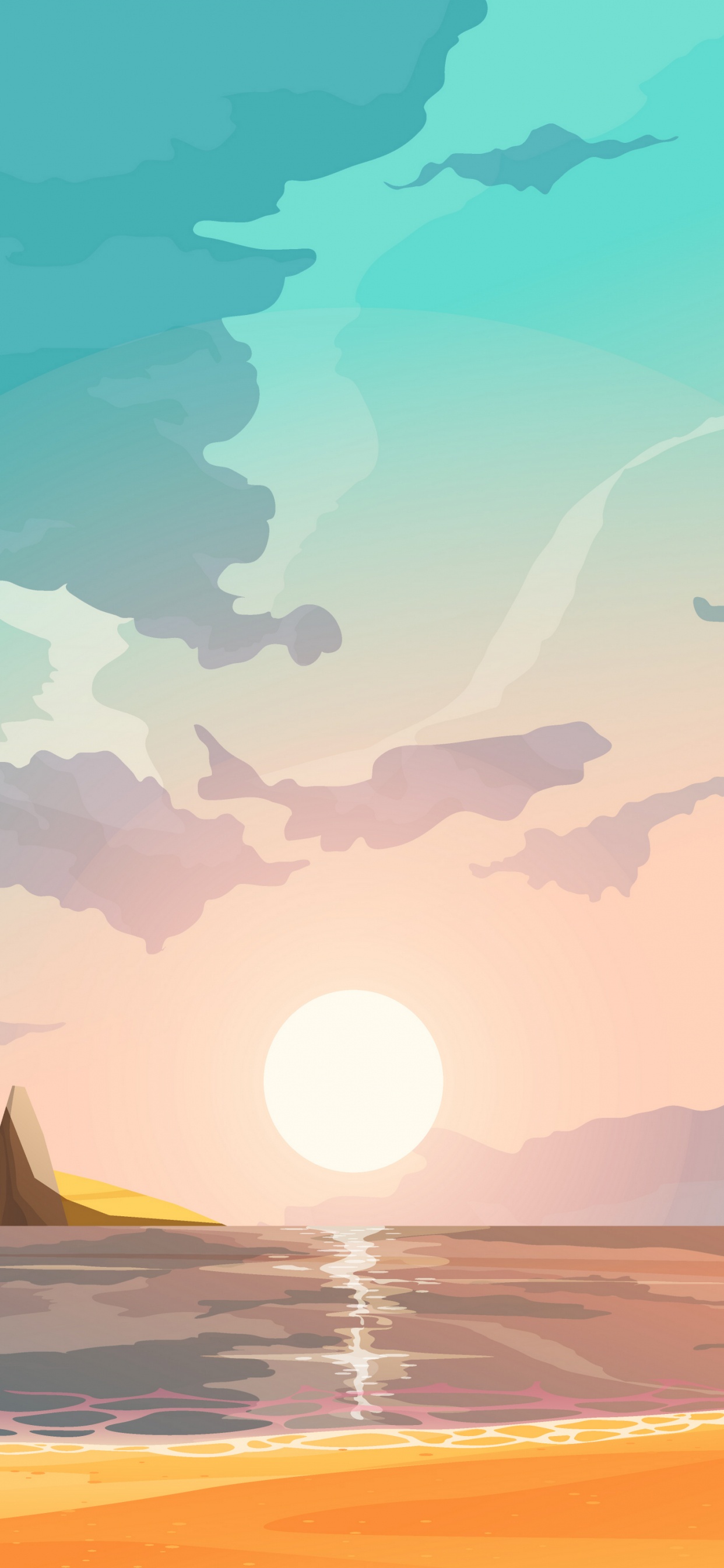 Обои иллюстрация, рисование, векторная графика, анимация, мультфильм в разрешении 1242x2688