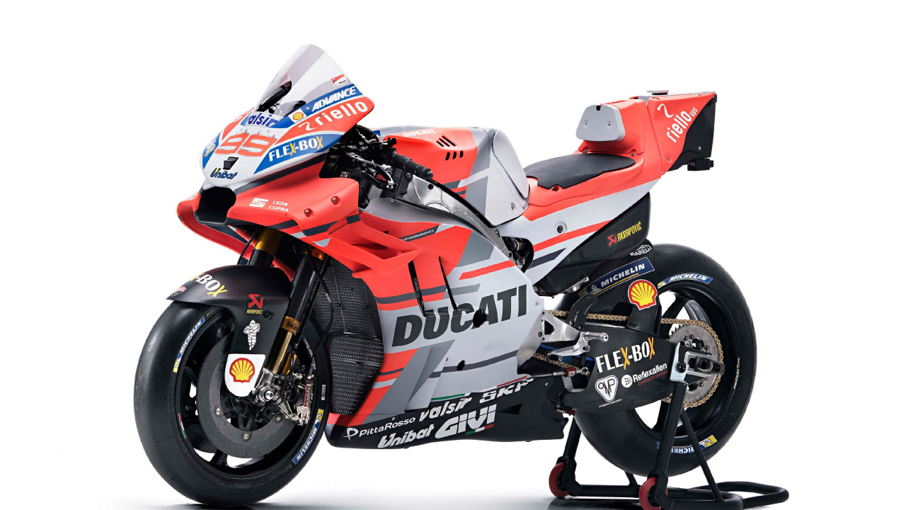 Обои Обтекатель мотоцикла, мотоцикл, дукати desmosedici, ducati, автомобильный экстерьер в разрешении 1280x720