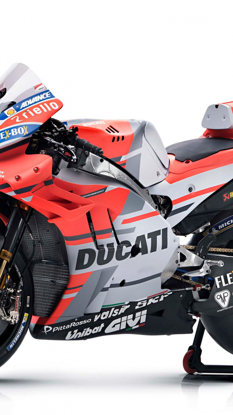 Обои Обтекатель мотоцикла, мотоцикл, дукати desmosedici, ducati, автомобильный экстерьер в разрешении 750x1334