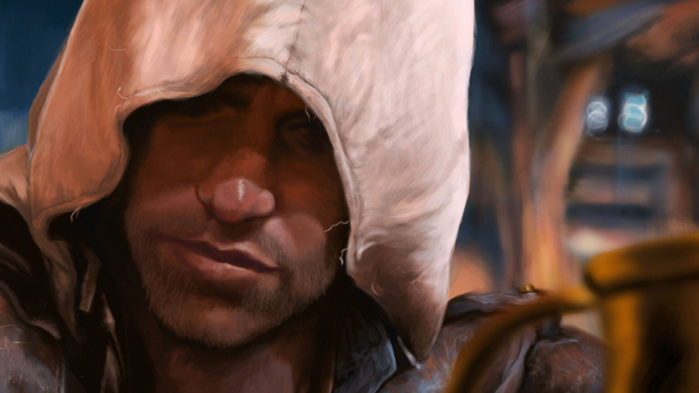 Обои assassins creed, черная борода, дезмонд Майлз, Эдвард Кенуэй, Коннор кенуэй в разрешении 1366x768