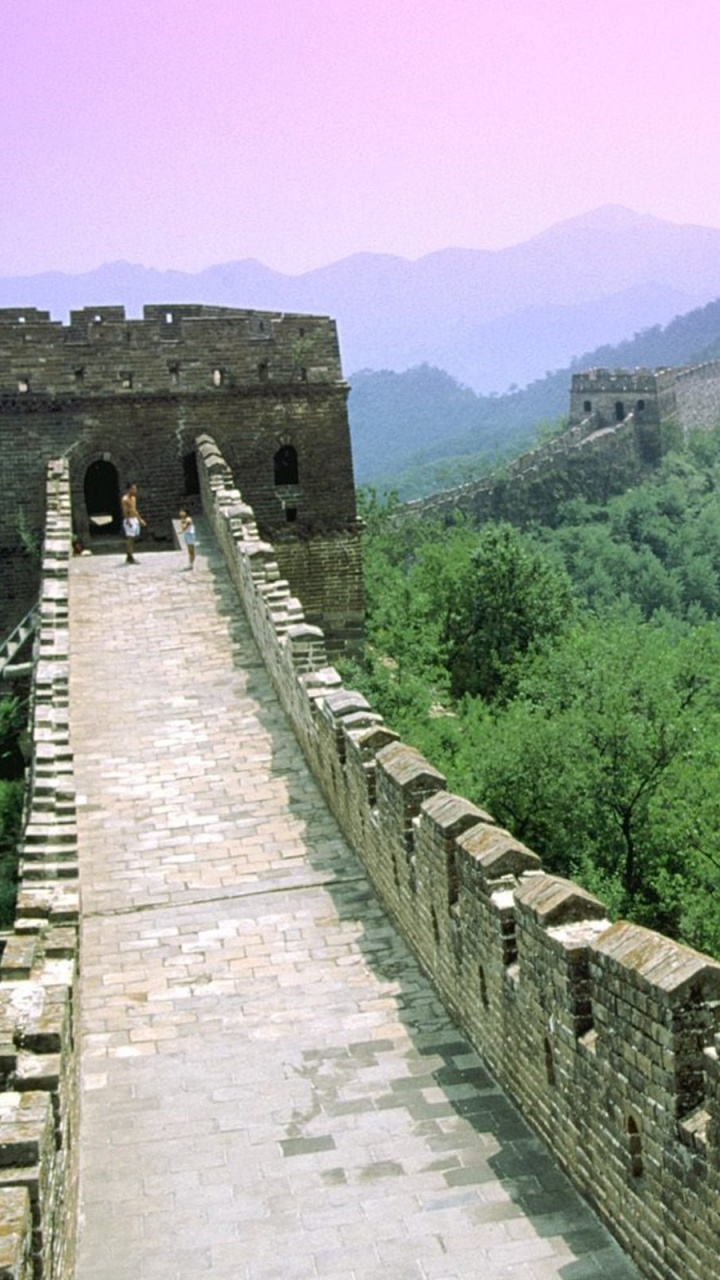 Обои великая Китайская стена, достопримечательность, ориентир, историческое место, горная станция в разрешении 720x1280