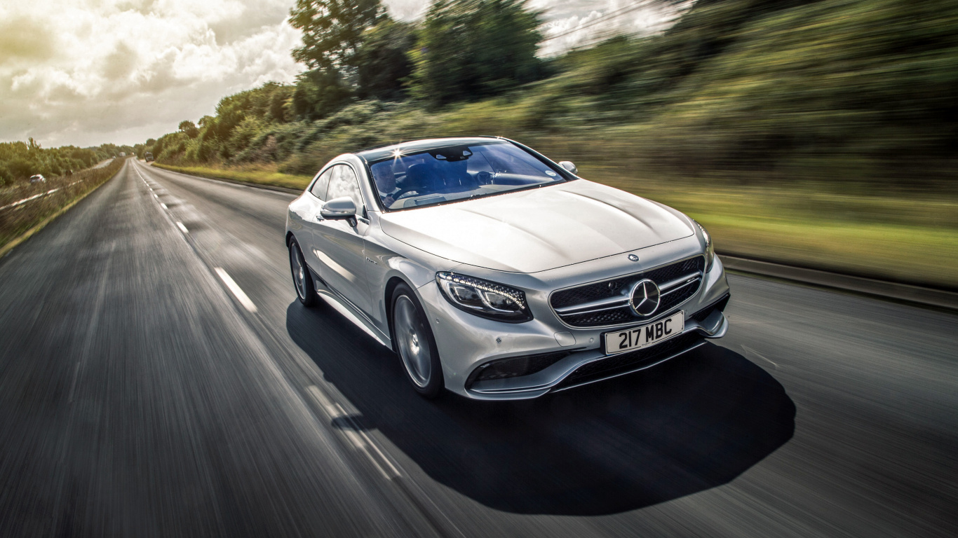 Обои Mercedes-Benz S-Class C217, авто, кузов купе, 125000 Мерседес, мощные машины в разрешении 1366x768