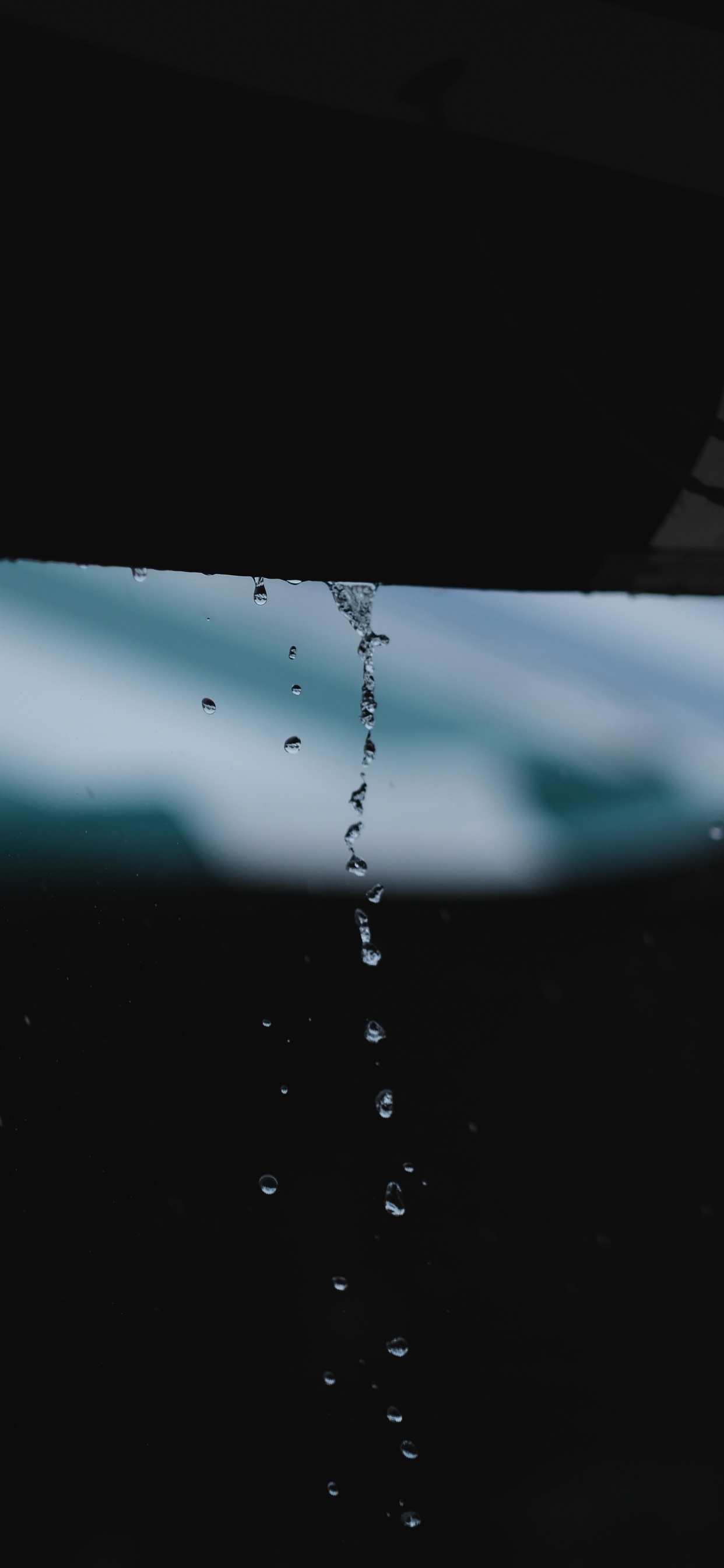 Обои вода, дождь, синий, падение, жидкий в разрешении 1242x2688