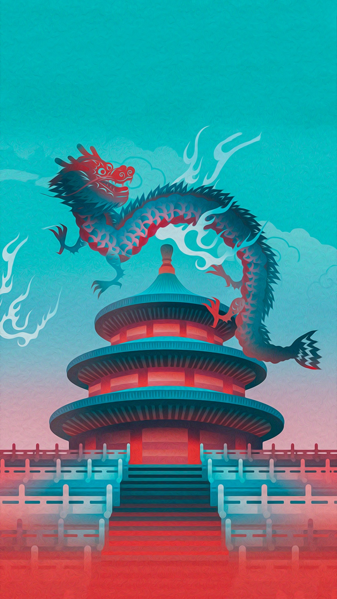 Обои иллюстрация, арт, дизайн, постер, архитектура в разрешении 1080x1920