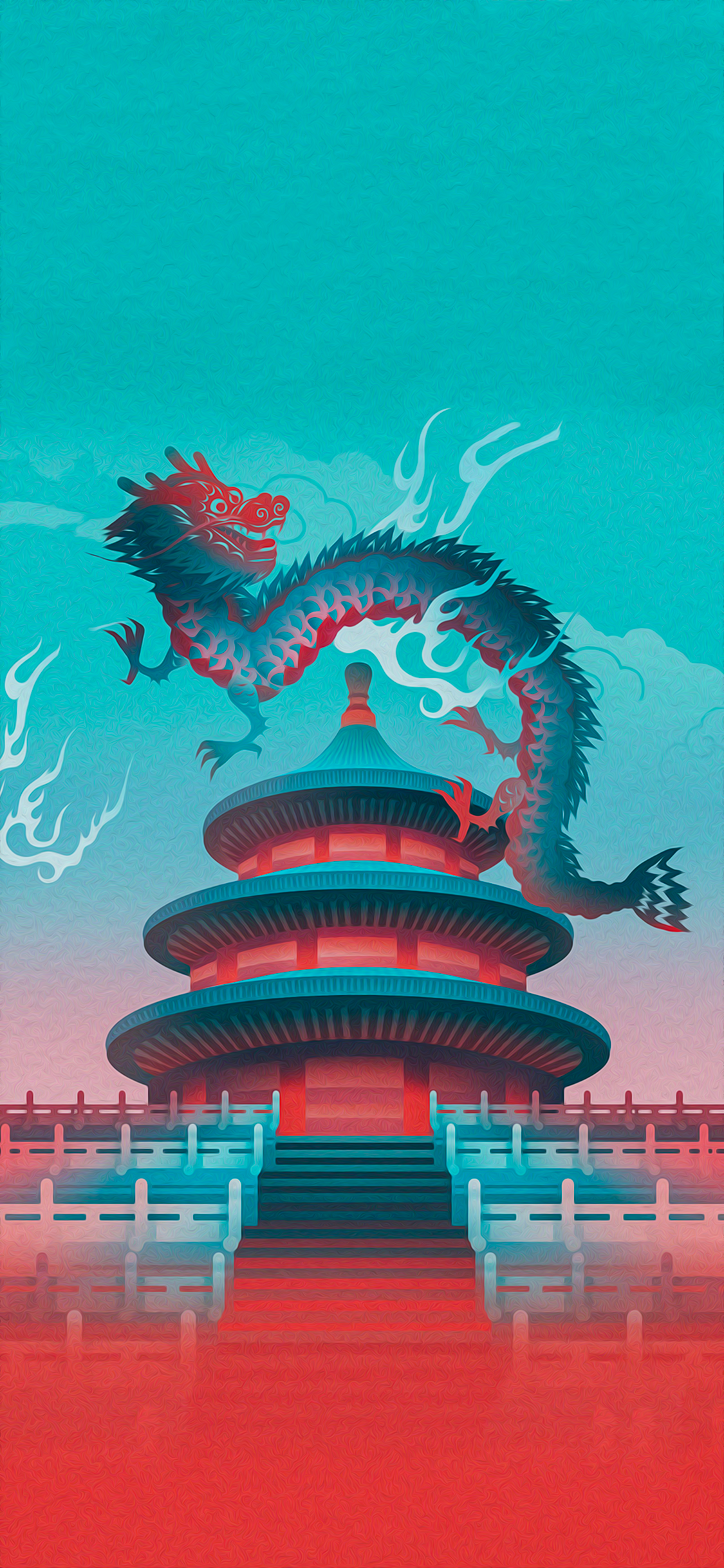 Обои иллюстрация, арт, дизайн, постер, архитектура в разрешении 1125x2436