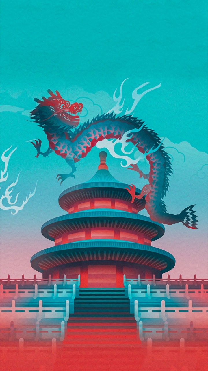 Обои иллюстрация, арт, дизайн, постер, архитектура в разрешении 720x1280